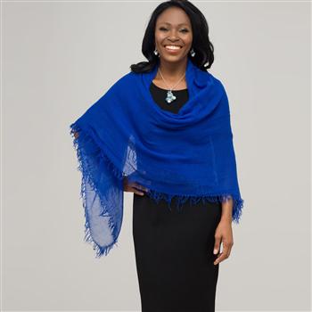 Solid Luxe Scarf, Blue, large image number 0