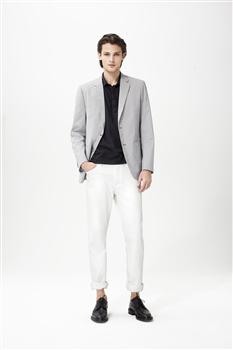 Lightweight Denim Jacket, White, large image number 0