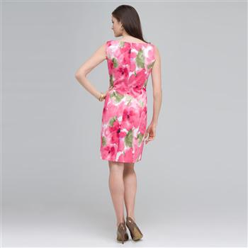Floral Sheath Dress., Pink Gem Combo, large image number 1