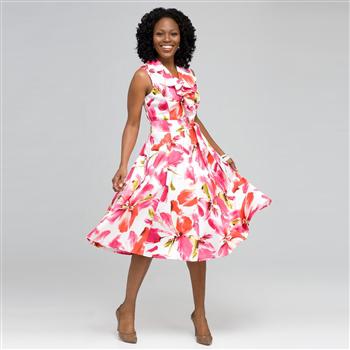 Floral Dress, Hot Pink Combo, large image number 0