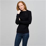 Long Sleeve Button Out Turtle Neck